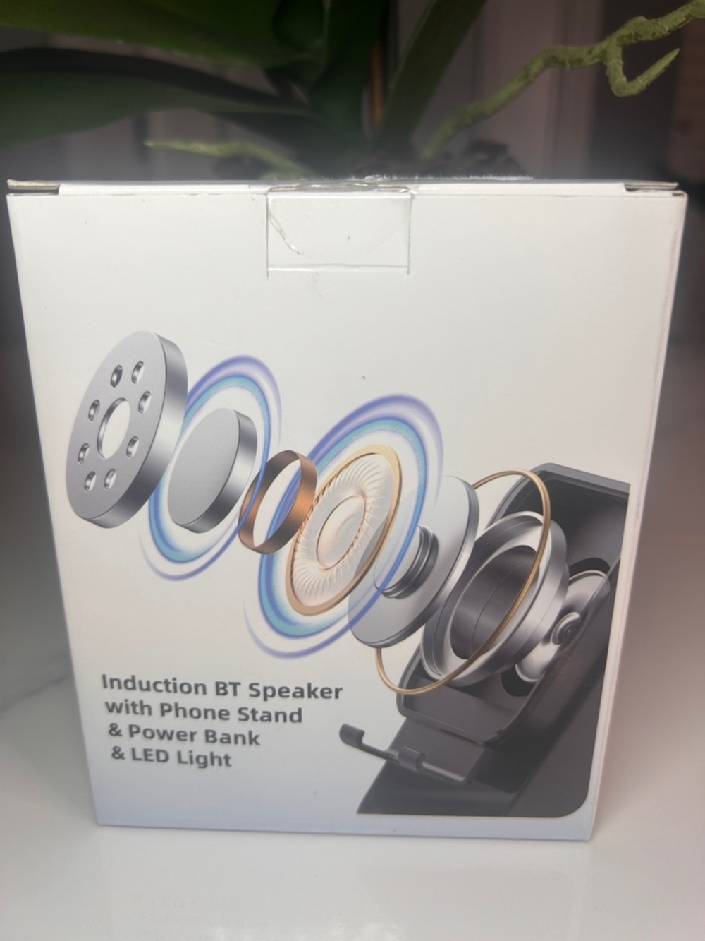 Induction Speaker With Phone Stand 5 In 1 Wireless Bluetooth Audio  WI-FI, Black - Picture 11 of 16
